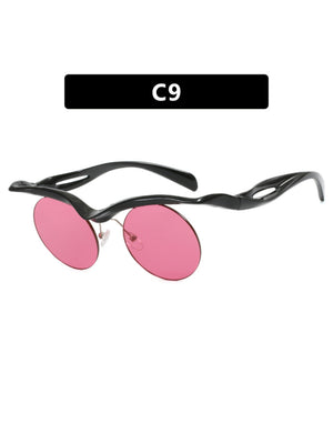 Half-rimmed Round Sunglasses