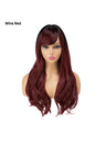 Long, Curly Hair With Side-swept Bangs, Full Head Of Synthetic High-temperature Silk Wig