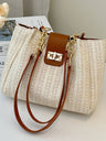 Holiday Straw Tote Bag
