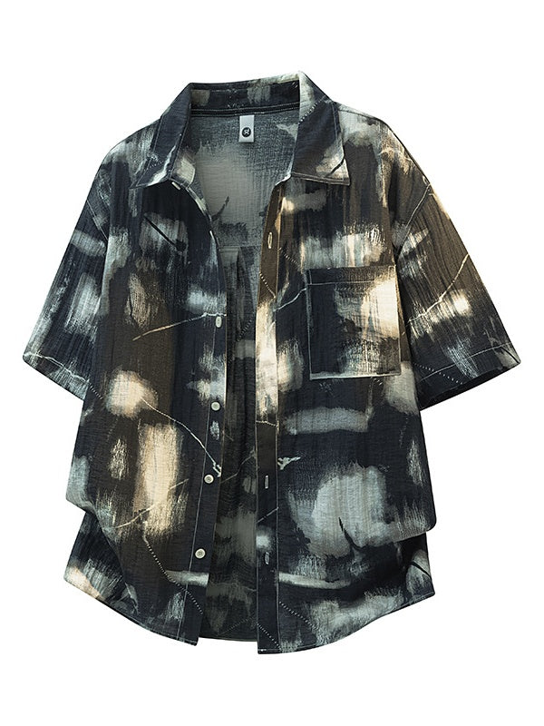 Flax Tie-dye Breathable Shirts