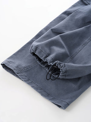 Function Outdoor Recreation Large Pockets Pleated Workwear Wide-leg Pants