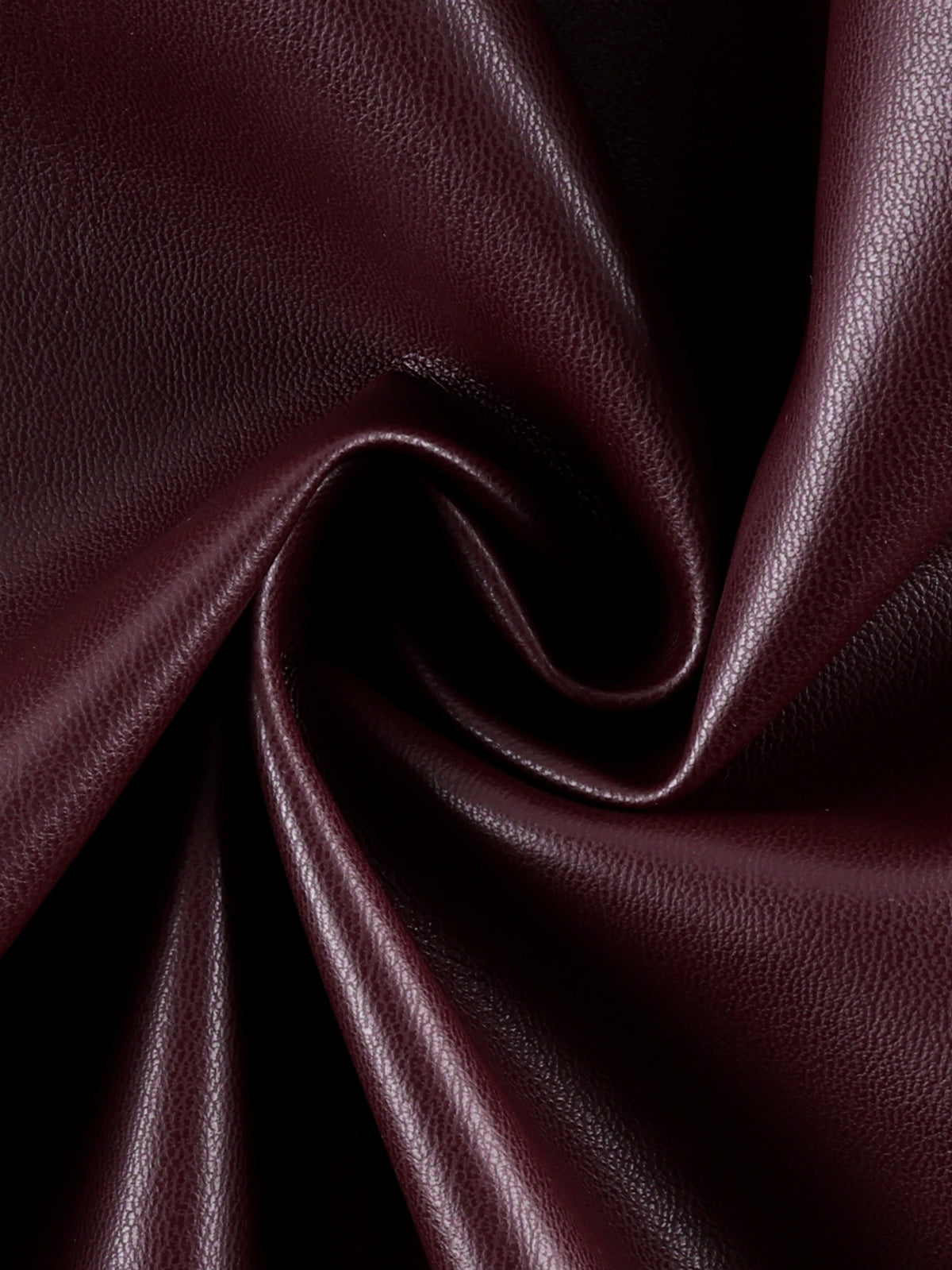 PU Leather Long-sleeved Jacket With A Fitted Waist