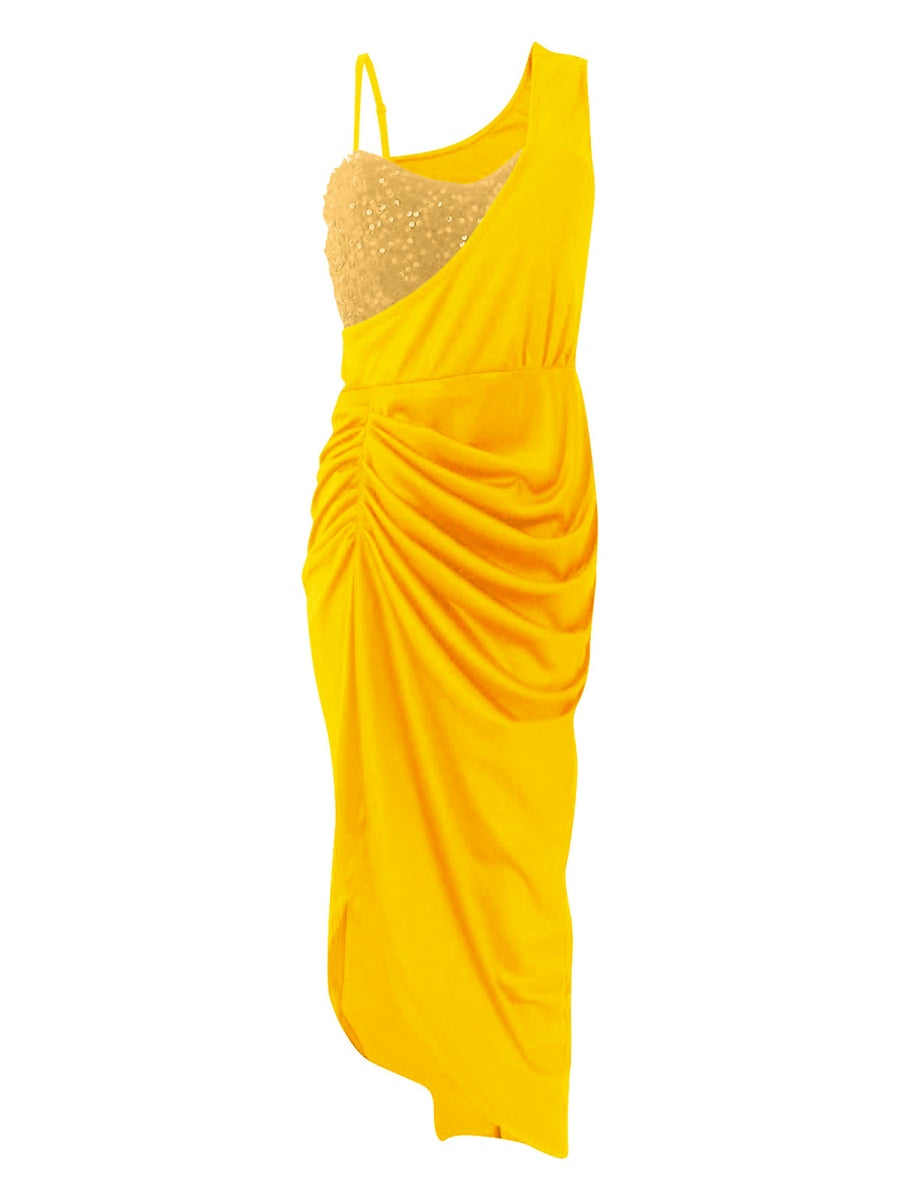 Sequins Slits Splicing Formal Dress Mini&Short Dresses