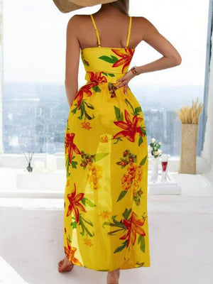 Floral Print Vacation Bikini Three-Piece Set
