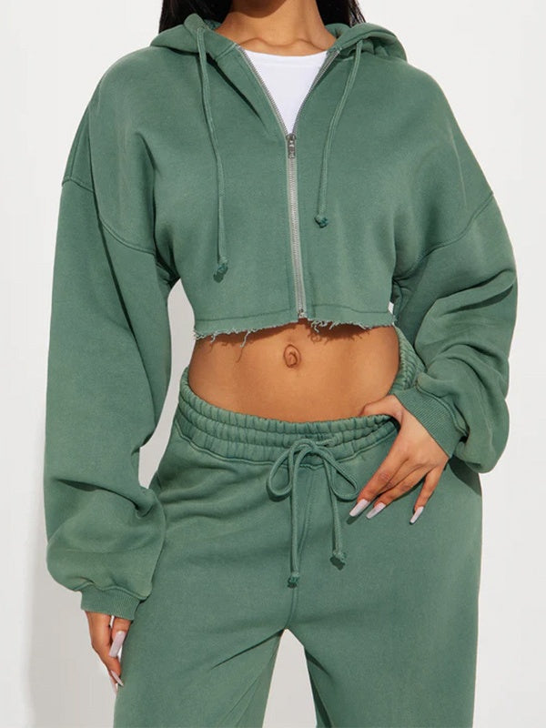 Long-sleeved Athletic Casual Sweatshirt Set