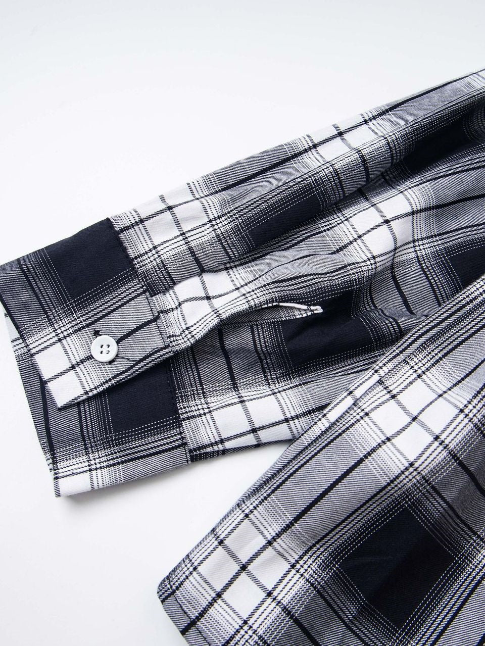 Liber Autumn Neutral wear Embroidery Plaid Shirts