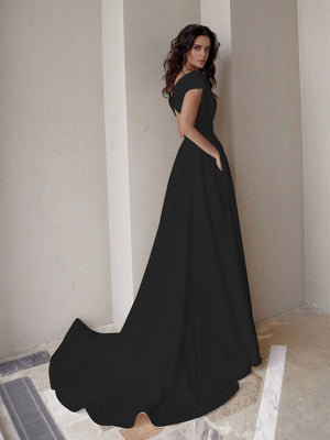 Slit Big Swing Formal Dress Maxi Dresses