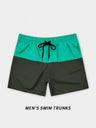 Loose-fit Straight-fit Breathable Color-blocked Four Points Beach Shorts