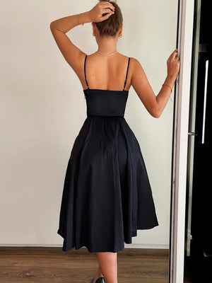 Black Elegant Camisole Formal Dress Maxi Dresses