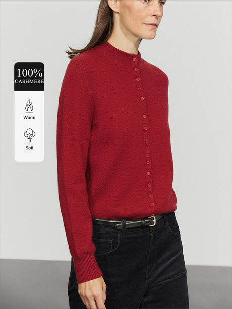 100% Cashmere Turtleneck Cardigan
