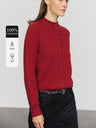 100% Cashmere Turtleneck Cardigan