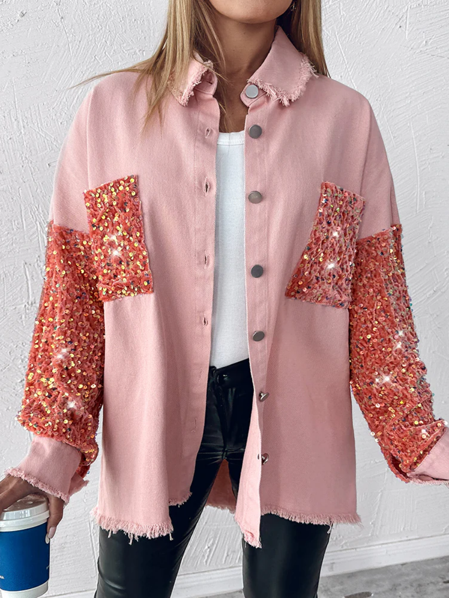 Pailletten, Knöpfe, Jeansjacken