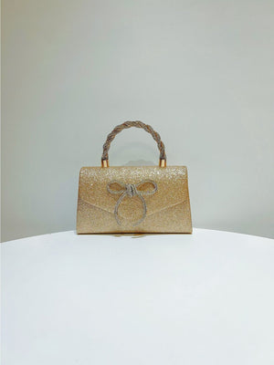 Liber Four Seasons ACC Sequin Bow Small Square Bag