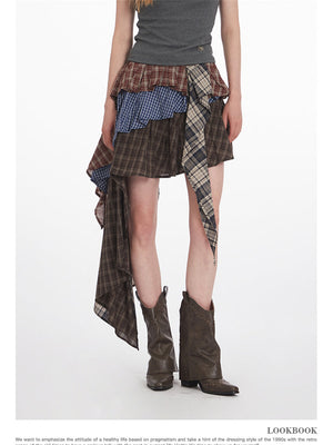 Liber Summer Women's Plaid Skirts