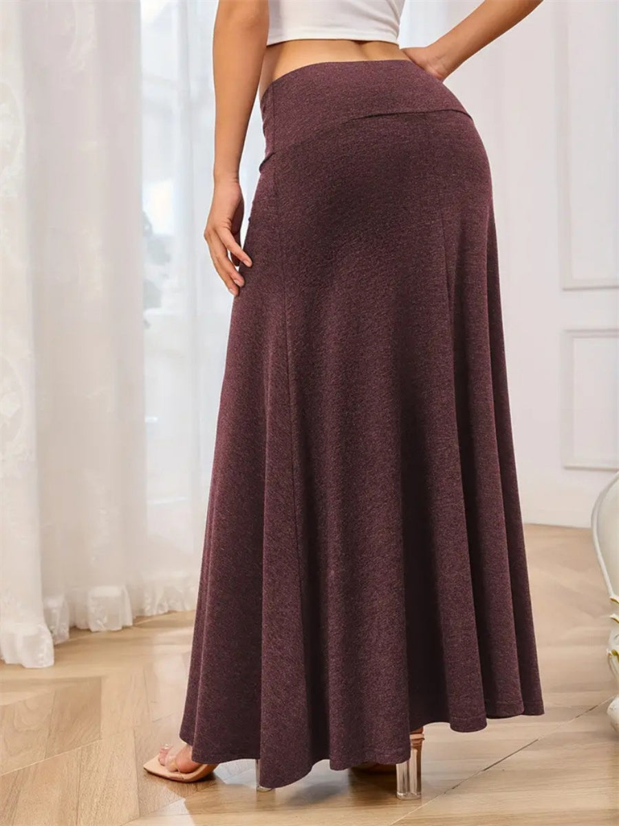 Knitting Solid Color Leisure Skirts