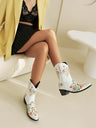 Vintage Western Cowboy Floral Embroidered Women's Boots