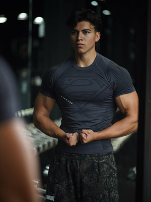 YOUNGAL Fitness Sports Quick-drying Breathable Tight T-shirts