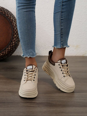 Colorblock Thick-Sole Women's Casual Sneakers
