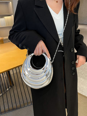 Acrylic Glossy Irregular-shaped Clutch/crossbody Bag For Evening Events