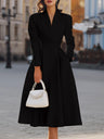 Simplicity A-pendulum Black Waist Maxi Dresses