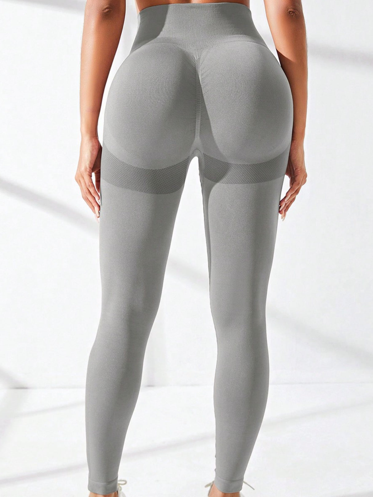 Seamless Exercise Yoga Fitness High-waisted, Tummy-flattening Elastic Pants