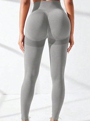 Seamless Exercise Yoga Fitness High-waisted, Tummy-flattening Elastic Pants