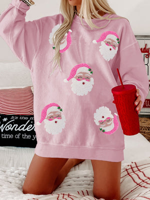 Christmas Sequins And Glitter Santa Claus Sweatshirts&Hoodies