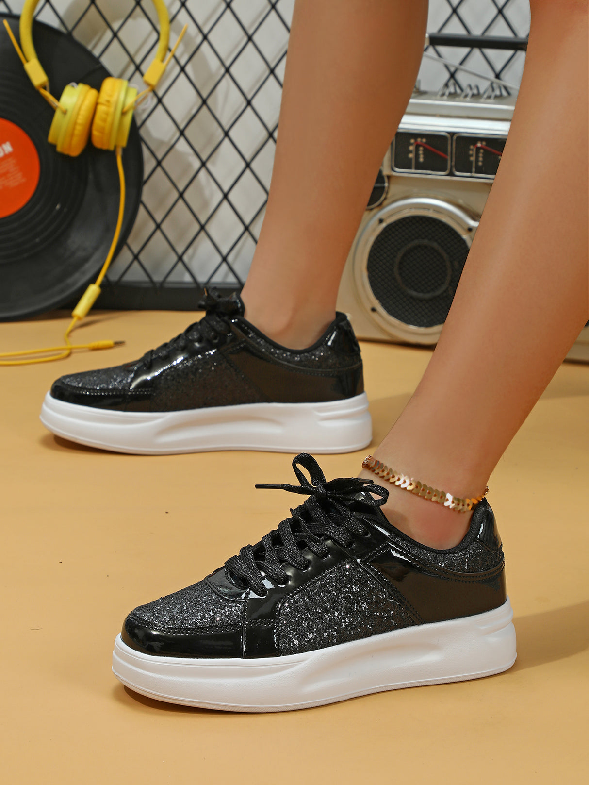 Sequined Women's Sneakers