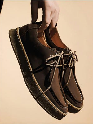 Outdoor Suede Lace-up Flat Shoes