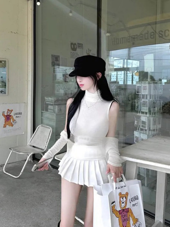 Stylish, Slimming, High-waisted, Anti-exposure A-line Pleated Midi Skirt