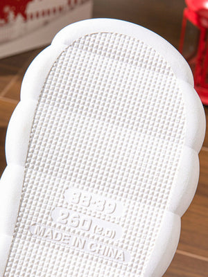 Christmas Tree Colorblock Platform Slippers