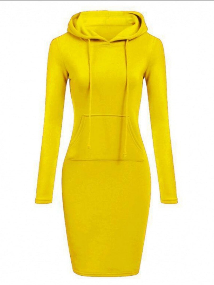 Long Bodycon Long Sleeve Dress Hoodies