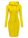 Long Bodycon Long Sleeve Dress Hoodies