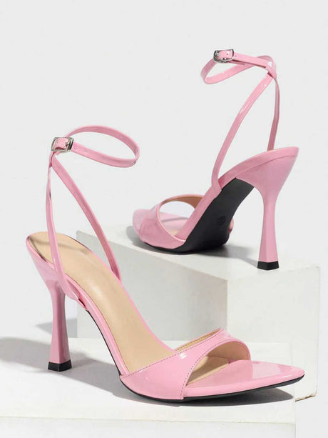 Pink High-heeled Sandals