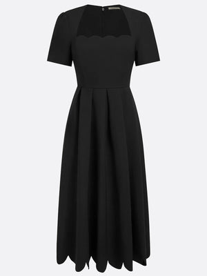 Floral Print Square Neck Midi Dress