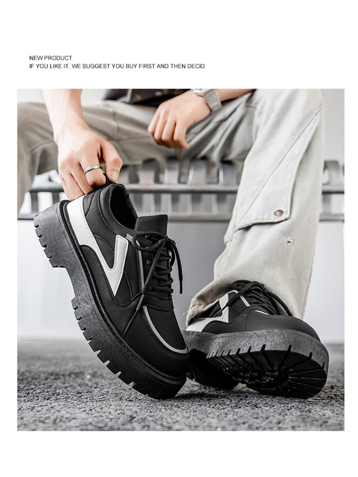 Liber Four Seasons Colorblock Men's Flat Shoes