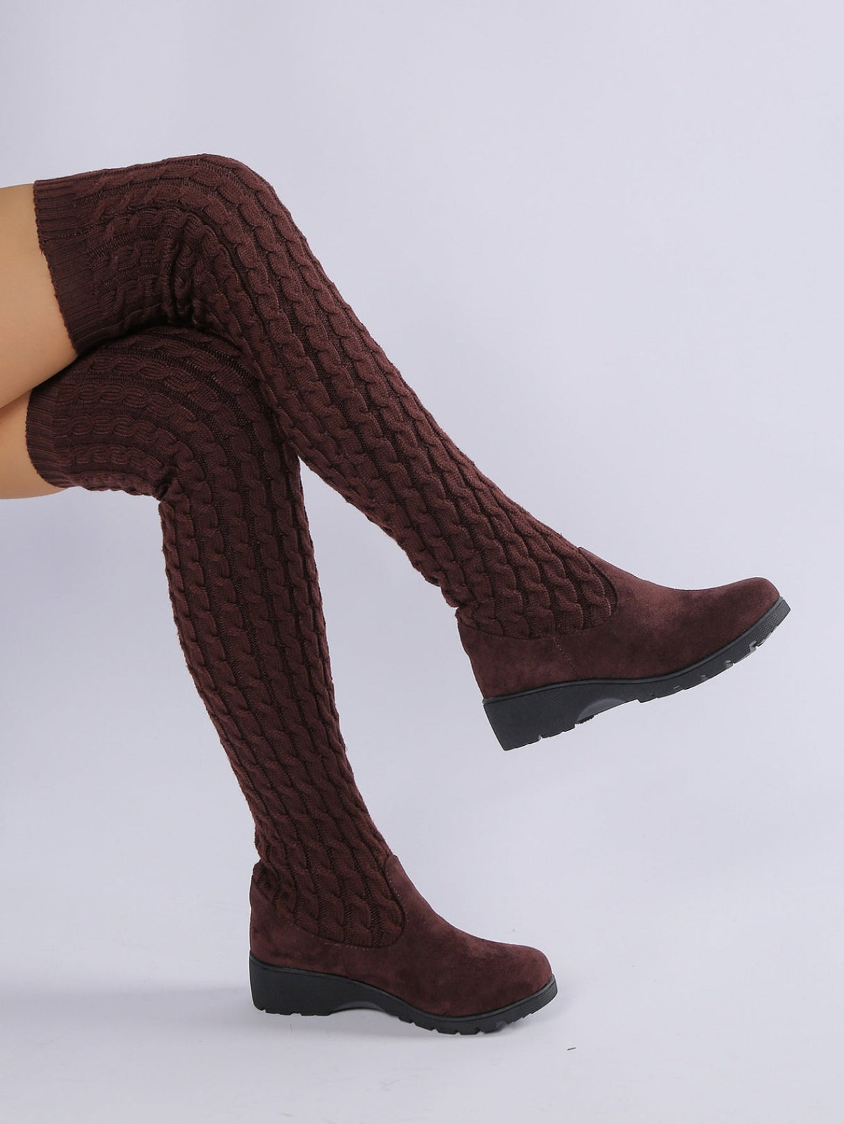 Over-the-knee Knitted Women's Boots