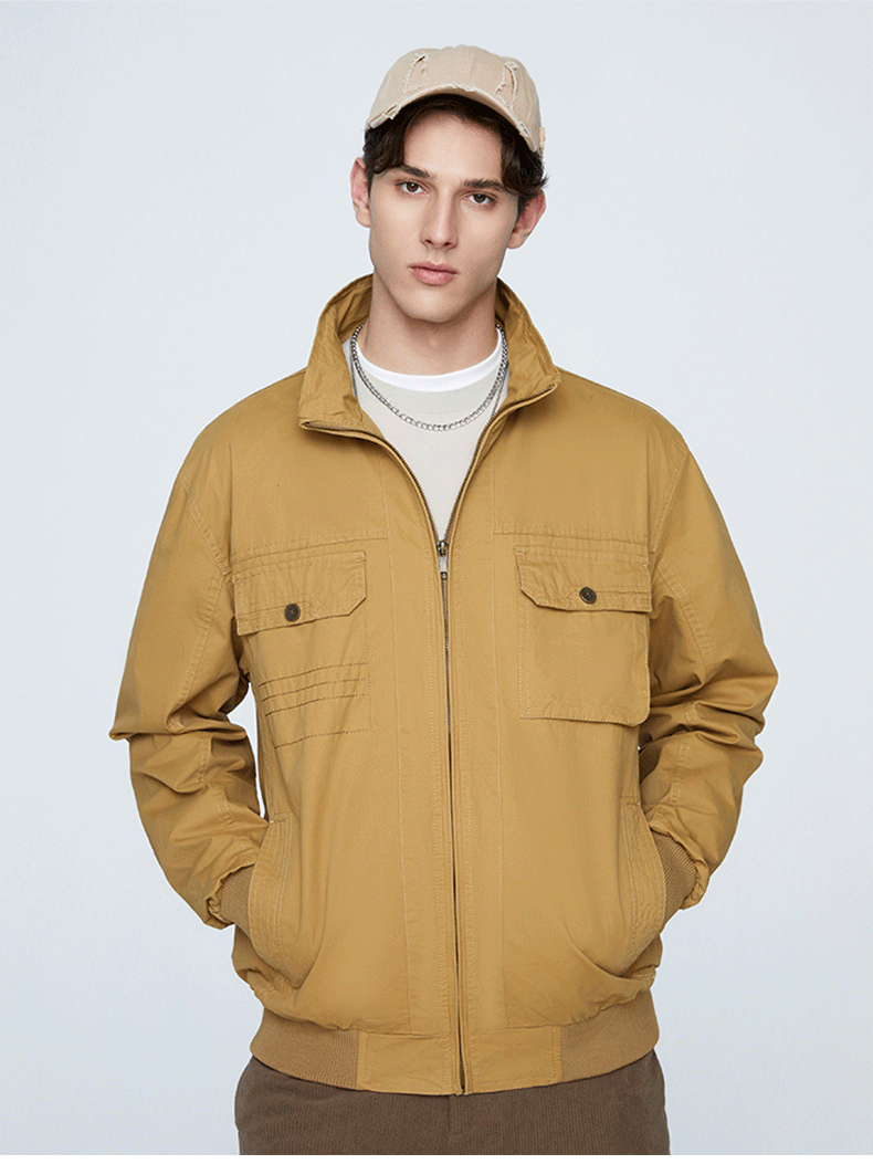 Thin Stand Collar Personality Outdoor All-match Work Jacket
