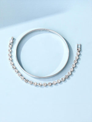 Alloy Diamond-set Bracelet
