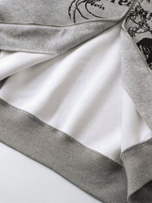Halloween Hip Hop Fur Collar Hooded Loose Coat