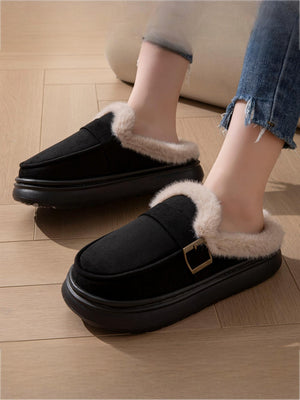 Solid Color Thick-soled Slippers
