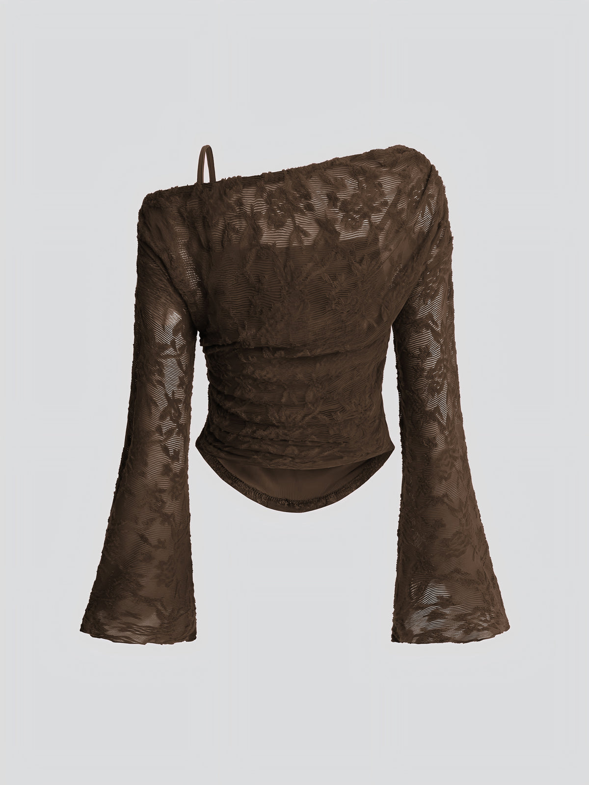 Lace-trimmed Long-sleeved T-shirt
