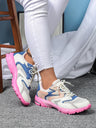Color-blocked Platform Women's Casual Sneakers