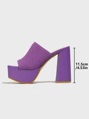 Flyknit Fashion Chunky Heel Waterproof Platform Outdoor Street Sandals