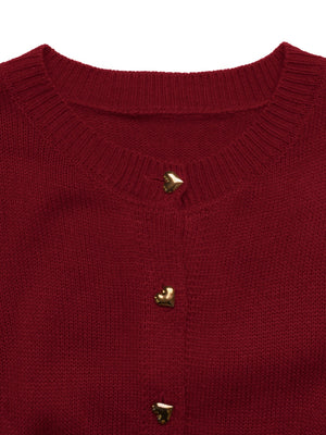 Buttons Solid Color Cardigans