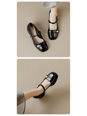 Liber Spring and Autumn Pearl Women's Mary Jane Shoes