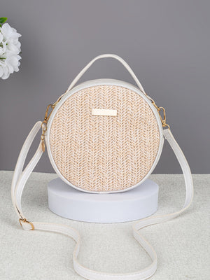 Vacation Straw Round Crossbody Bag
