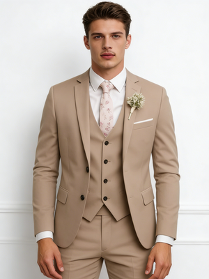 Slim-fit Wedding Suit 3-piece Sets Set