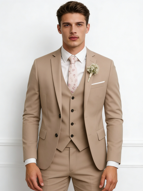 Slim-fit Wedding Suit 3-piece Sets Set