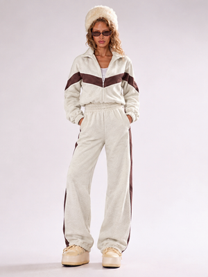 Fashionable Casual Sportswear Set, Zip-up Cardigan And Trousers, Two-piece Set